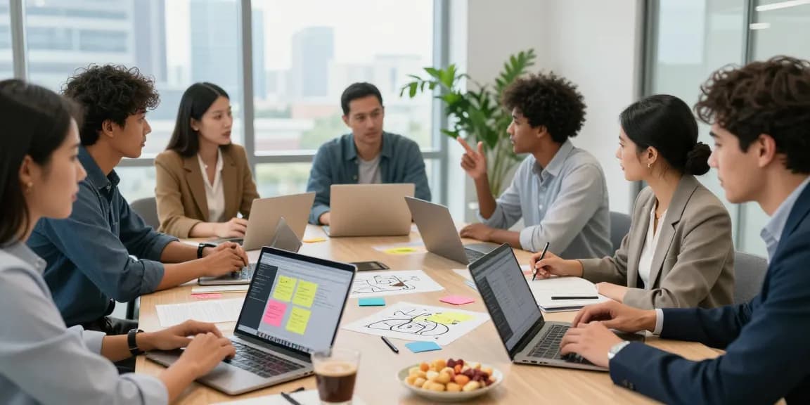 Kolaborasi di ruang kantor modern untuk memperkuat jaringan bisnis balak66 dengan tim profesional.