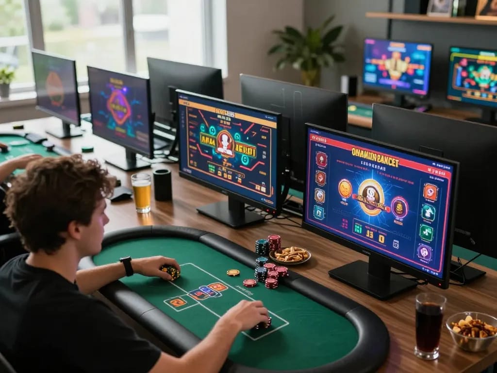 Experience thrilling gameplay on TR88 as users engage deeply with online poker at home.