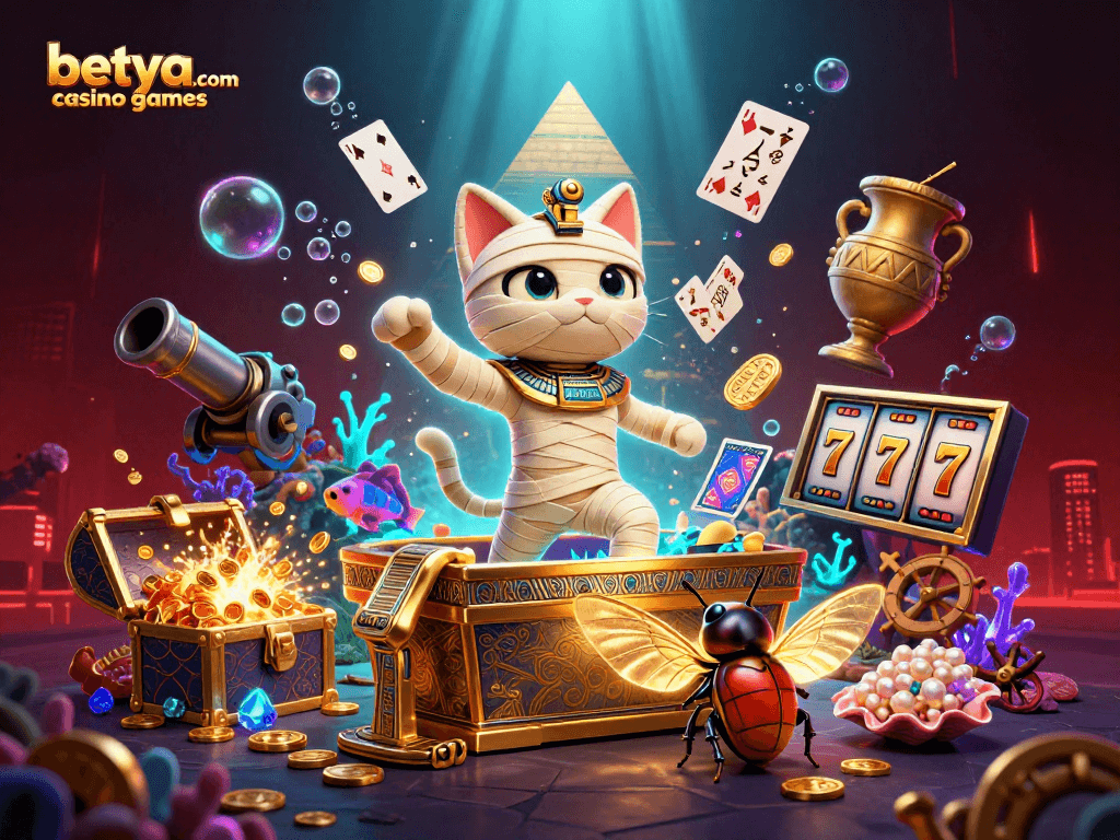 Experience exciting betya.com casino games with vivid Egyptian thematic elements and explosion of prizes.