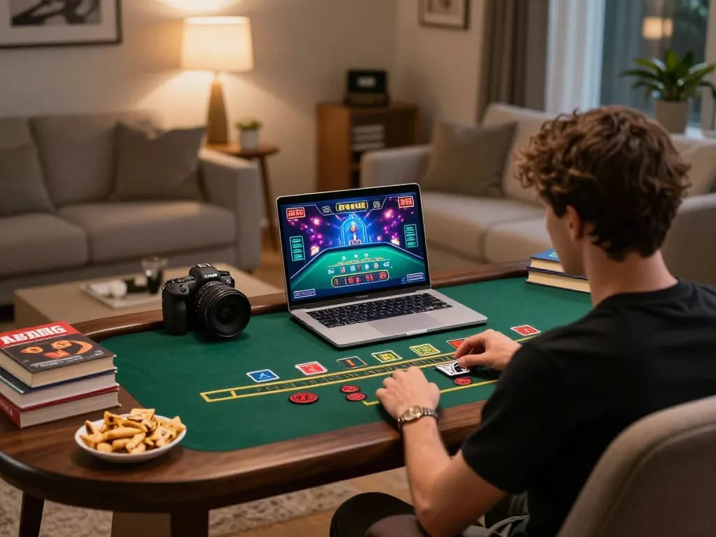 Người chơi B52club phân tích chiến lược trong khi tham gia blackjack trực tiếp trực tuyến.