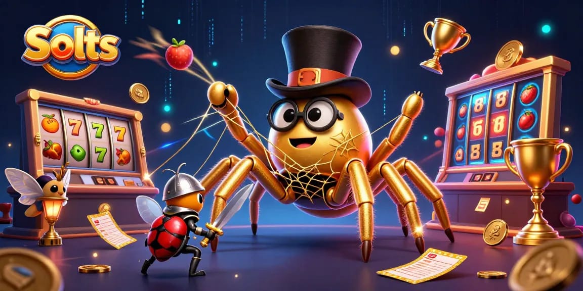 Spin the exciting Slots with dynamic golden animations and lively characters in a captivating casino scene.
