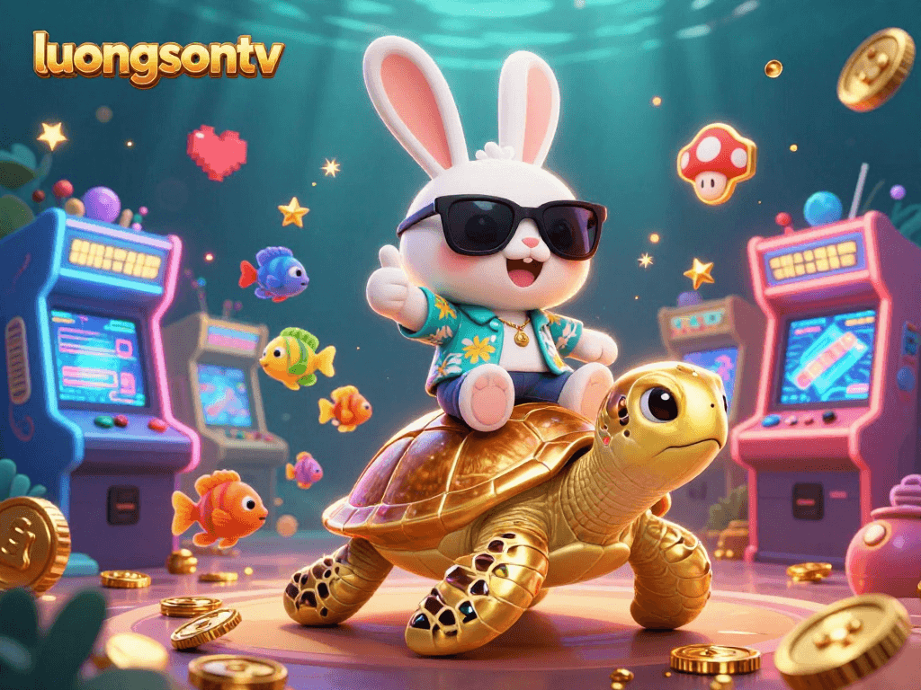 Experience the excitement of luongsontv with colorful characters amid dynamic casino elements.