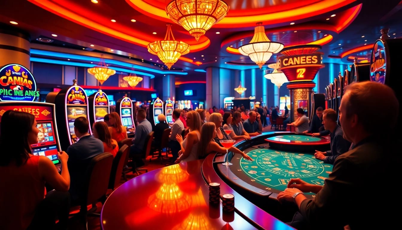 Erlebe aufregende Casino Spiele.de mit begeisterten Spielern an Spielautomaten und Spieltischen.