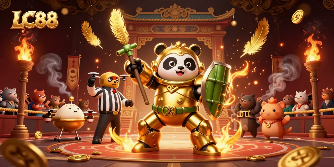 Players experience LC88's thrilling casino action with a lively, energetic scene.