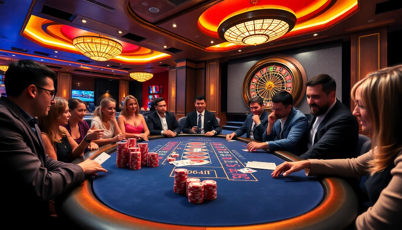 Players strategizing during an exciting poker game at 88i's luxurious casino.