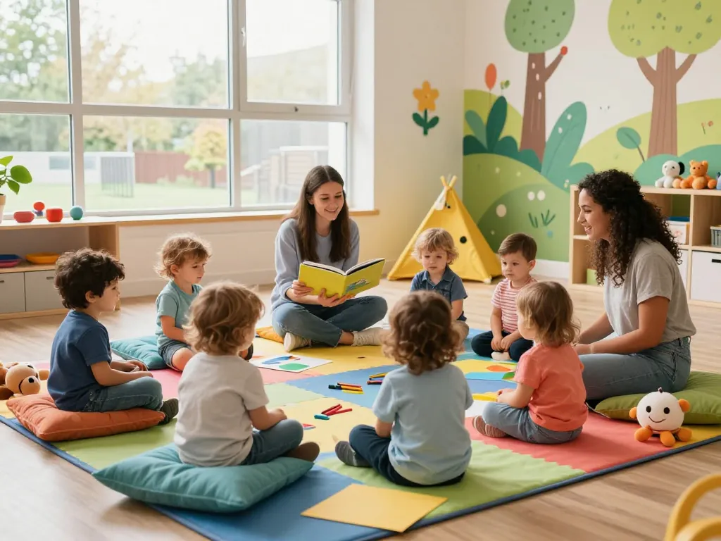 Children learning and playing in an engaging nursery setting featuring panen178 activities.