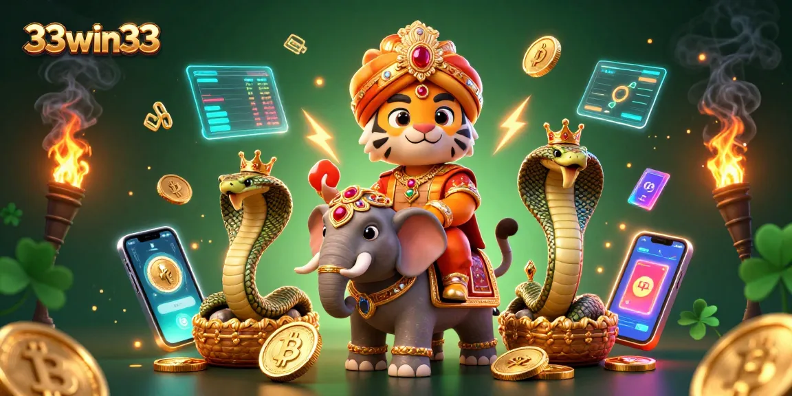 Experience the thrill of gaming at 33win33 with 3D characters and digital assets showcasing vibrant casino action.