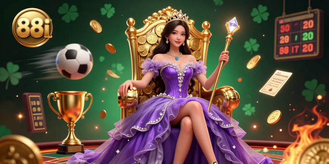 Experience thrilling gameplay at 88i with vibrant casino elements and a regal atmosphere.