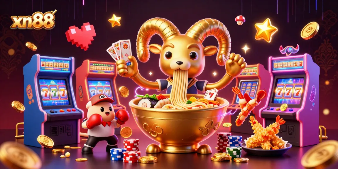 Experience the excitement of xn88 by playing amid a vibrant 3D casino scene filled with colorful elements.