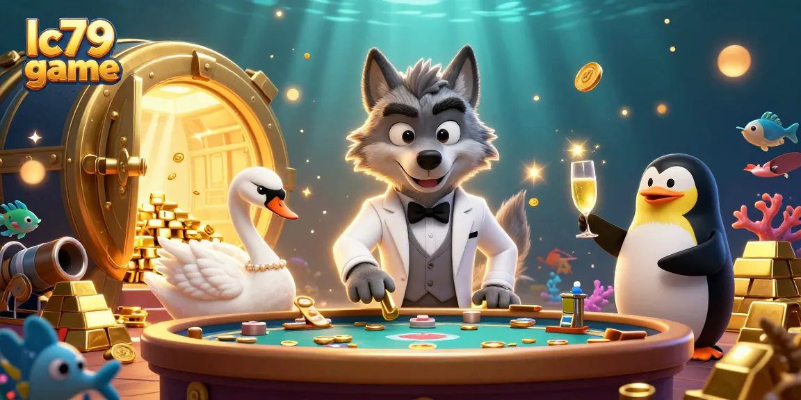 Chơi lc79 game cùng cá khủng và kho báu vàng chói sáng, trải nghiệm bắn cá độc đáo.