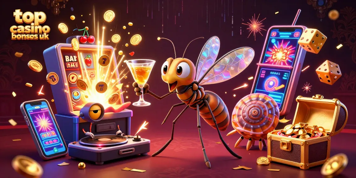 Experience top casino bonuses uk in a vibrant 3D illustration of casino-themed characters and elements.