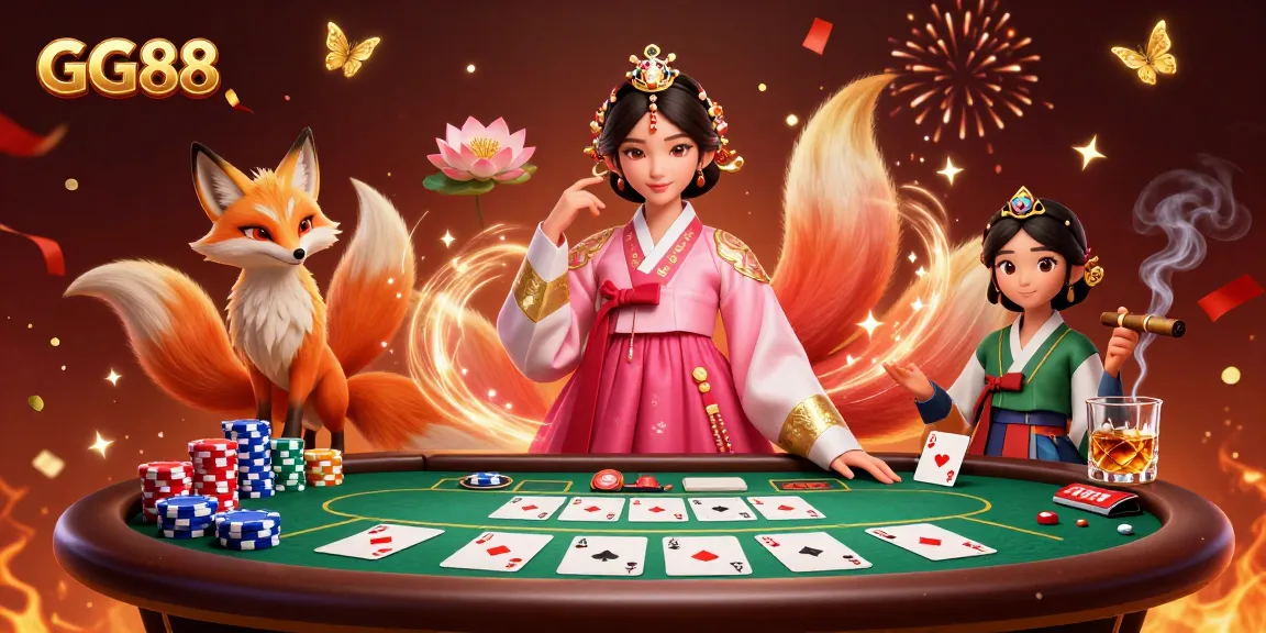 Engage in exciting gameplay at GG88, featuring vibrant 3D characters and a lively poker scene.