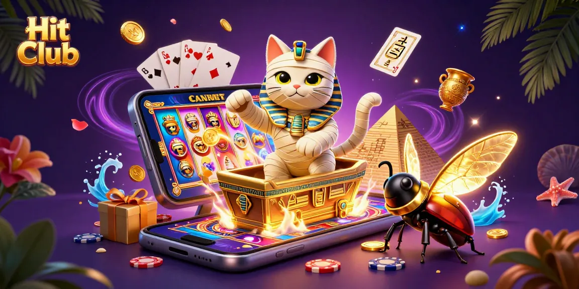 Experience thrilling gaming at Hit Club with a magical casino scene featuring adventurous characters.