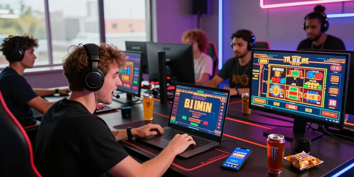 Excited player enjoying go99 online gaming with vibrant atmosphere and modern setup