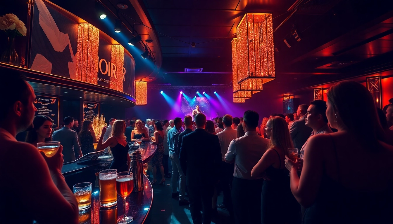 Experience the vibrant nightlife at Club Noir, the premier night club sxm, with elegant patrons and captivating performances.
