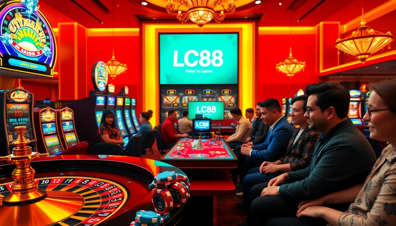 Experience the thrill of LC88 at a luxurious online casino ambiance.