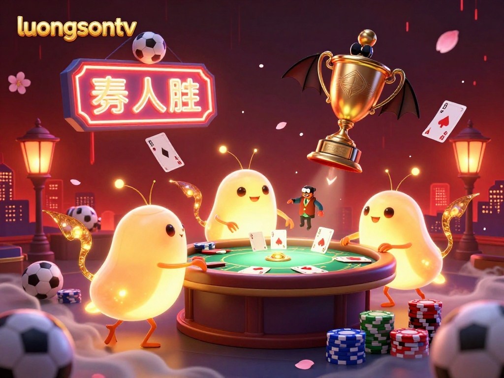 Experience thrilling sports betting at luongsontv, illuminated by glowworms and vibrant game elements.