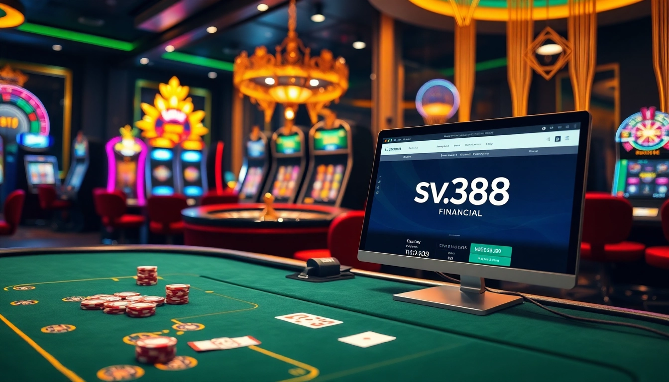 Engage in thrilling bets at sv388.financial with a vibrant online casino atmosphere featuring poker and roulette.