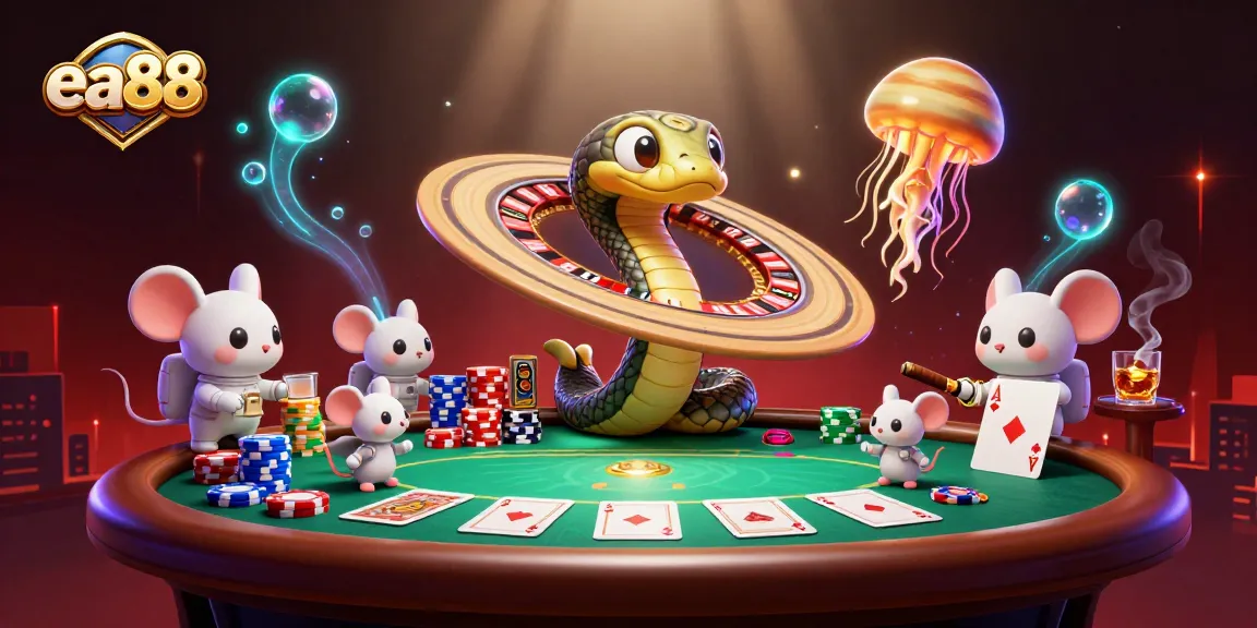 Experience the thrilling casino atmosphere at ea88, where tiny astronaut mice bet on a cosmic roulette wheel.