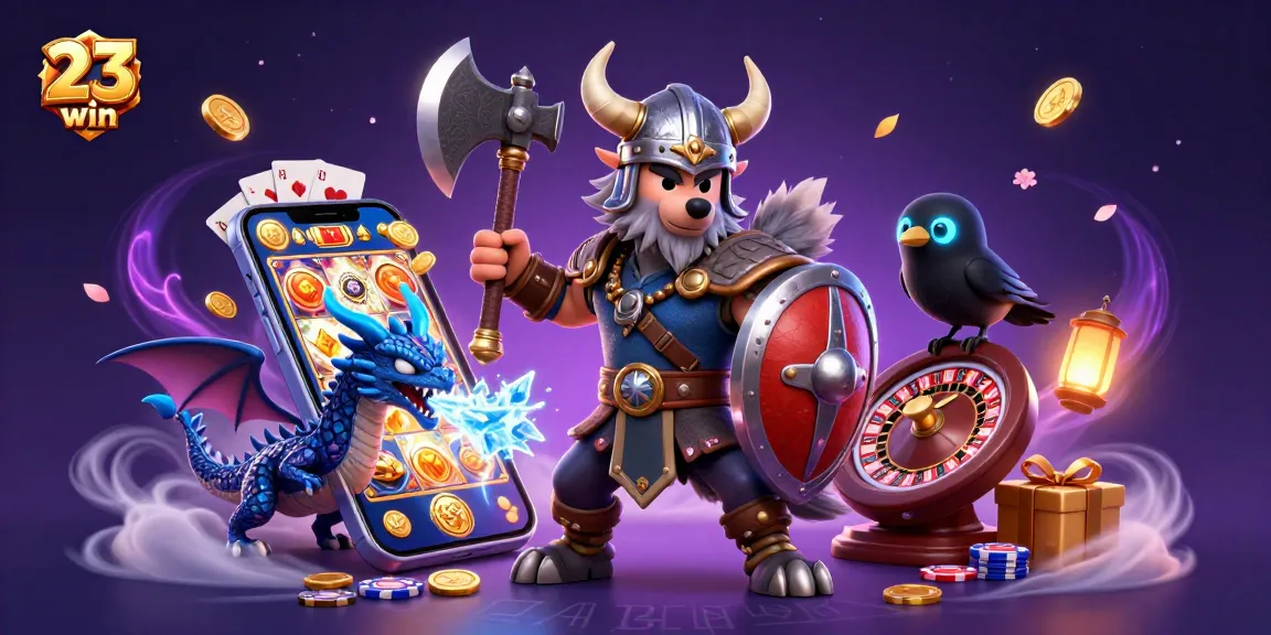 Bet big and win with 23 win in this vibrant, action-packed casino scene.