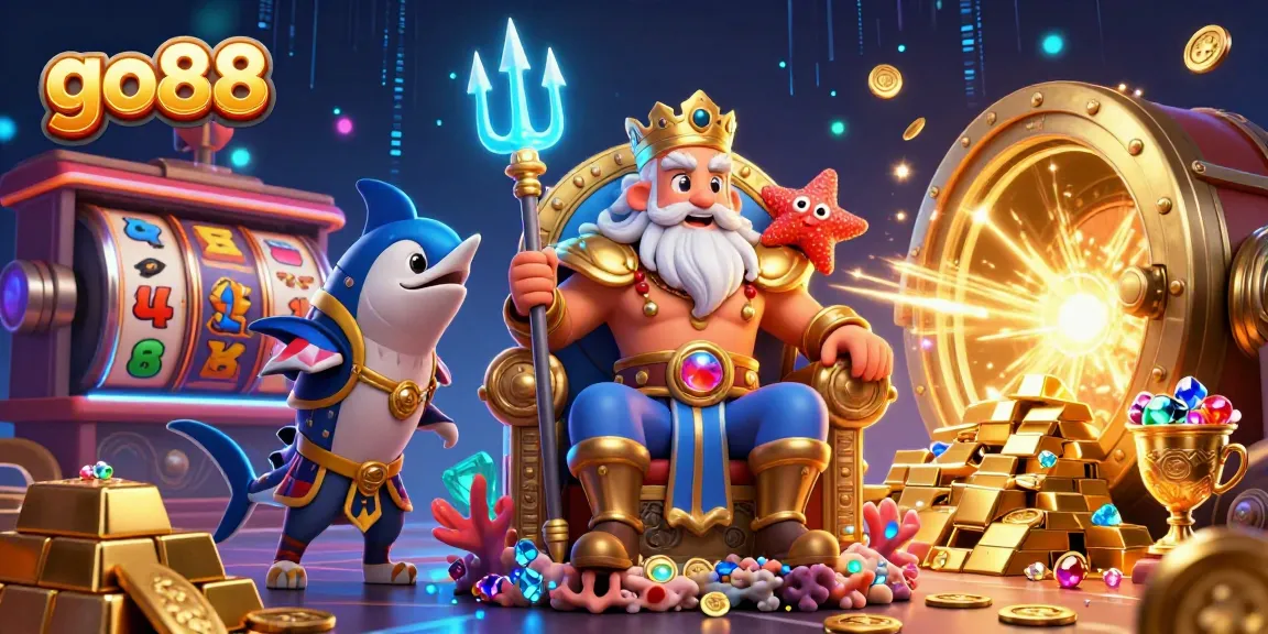 Spin the reels at go88 with Neptune and vibrant casino treasures around!