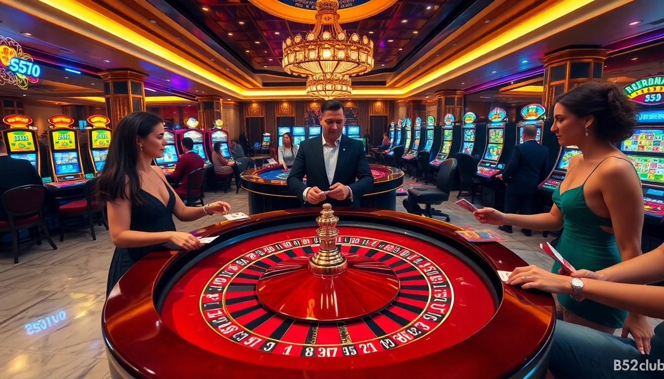 Gamble smartly at B52club with a lavish casino experience featuring roulette and poker games.