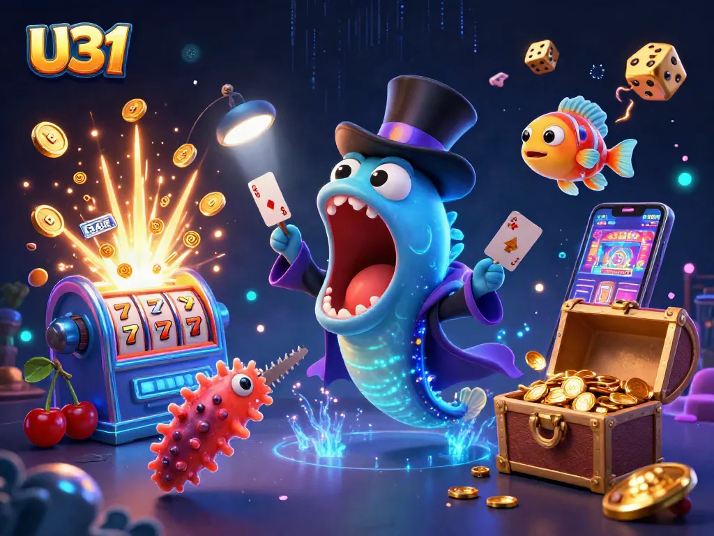 Experience the excitement of U31 with a magical casino scene featuring a gulper eel performing tricks and dynamic elements.