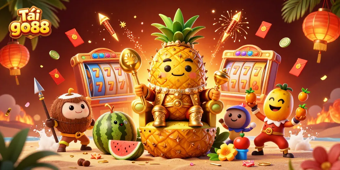 Enhance your gaming experience with Tải go88 as the vibrant characters celebrate at a beach casino.