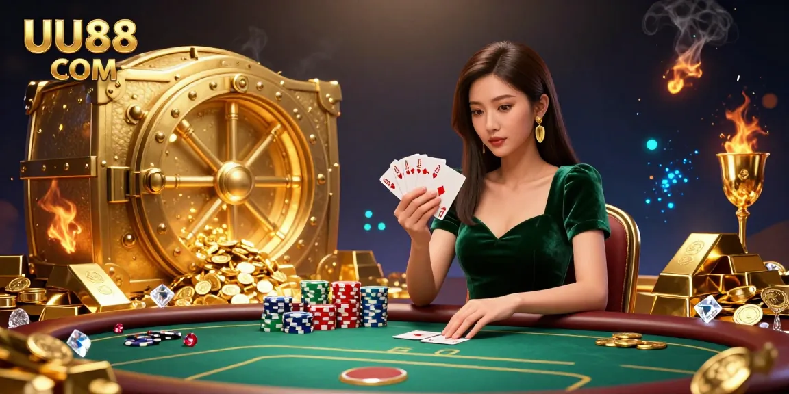 Play exciting card games with the stunning UU88 COM poker scene featuring wealth and strategy.