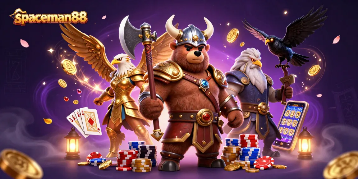 Engage with the high-stakes excitement of spaceman88, featuring dynamic casino elements and vibrant characters.