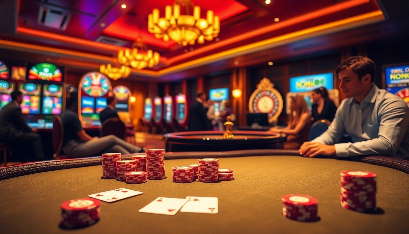 Experience the thrill of nohu90 com with vibrant casino visuals featuring poker, roulette, and dynamic betting.