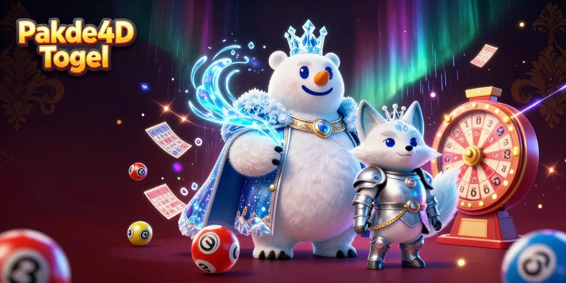 Join the excitement of Pakde4D Togel with vibrant lottery elements and a dynamic aurora background in this captivating illustration.