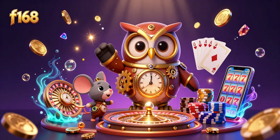 Experience thrilling gameplay at f168 with a vibrant casino scene full of winning elements!