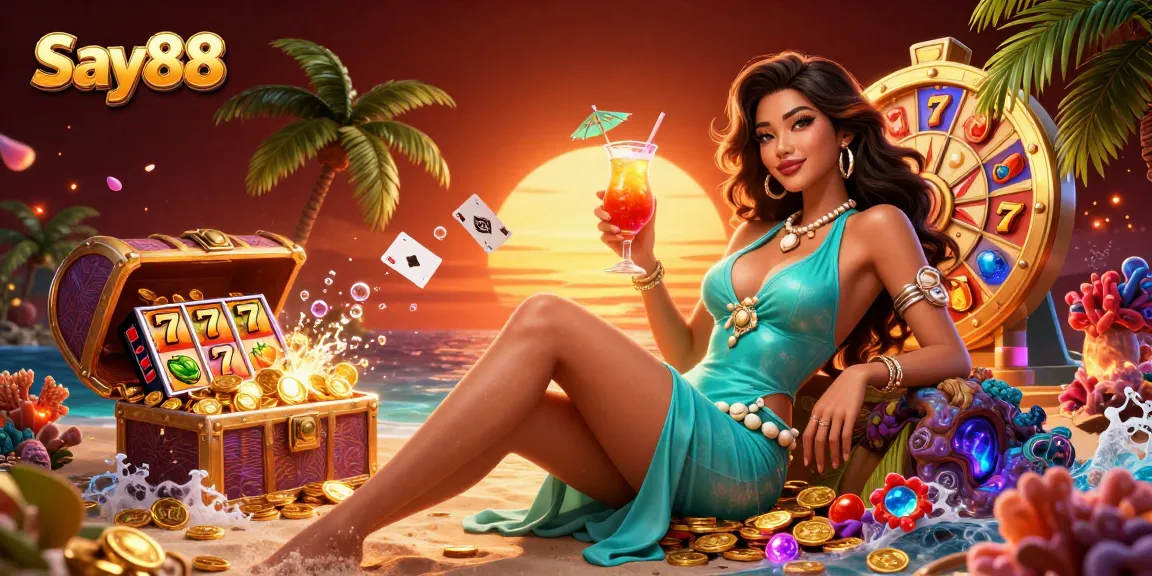 Experience exciting gaming action at Say88 with vibrant casino elements and stunning visuals.