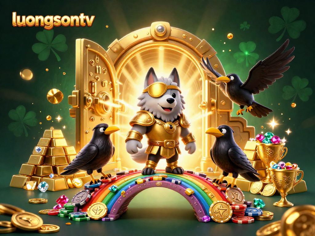 Experience thrilling moments on luongsontv with golden treasures and vibrant casino elements.