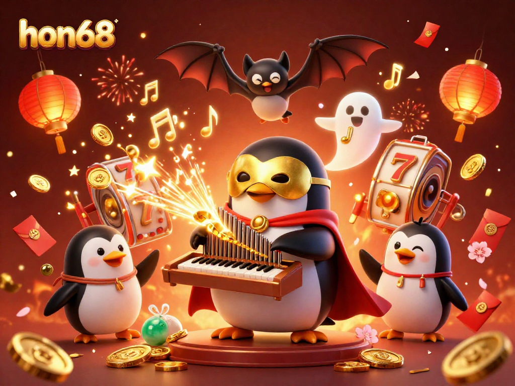 Experience the thrill of hon68 with a 3D casino illustration of gaming excitement and fortune.