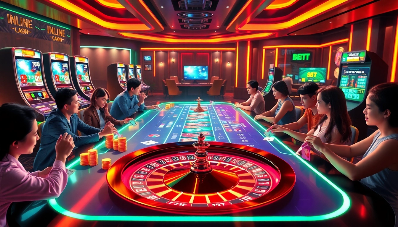Cassino Pix players celebrating a big win at the casino table with vibrant digital betting displays.