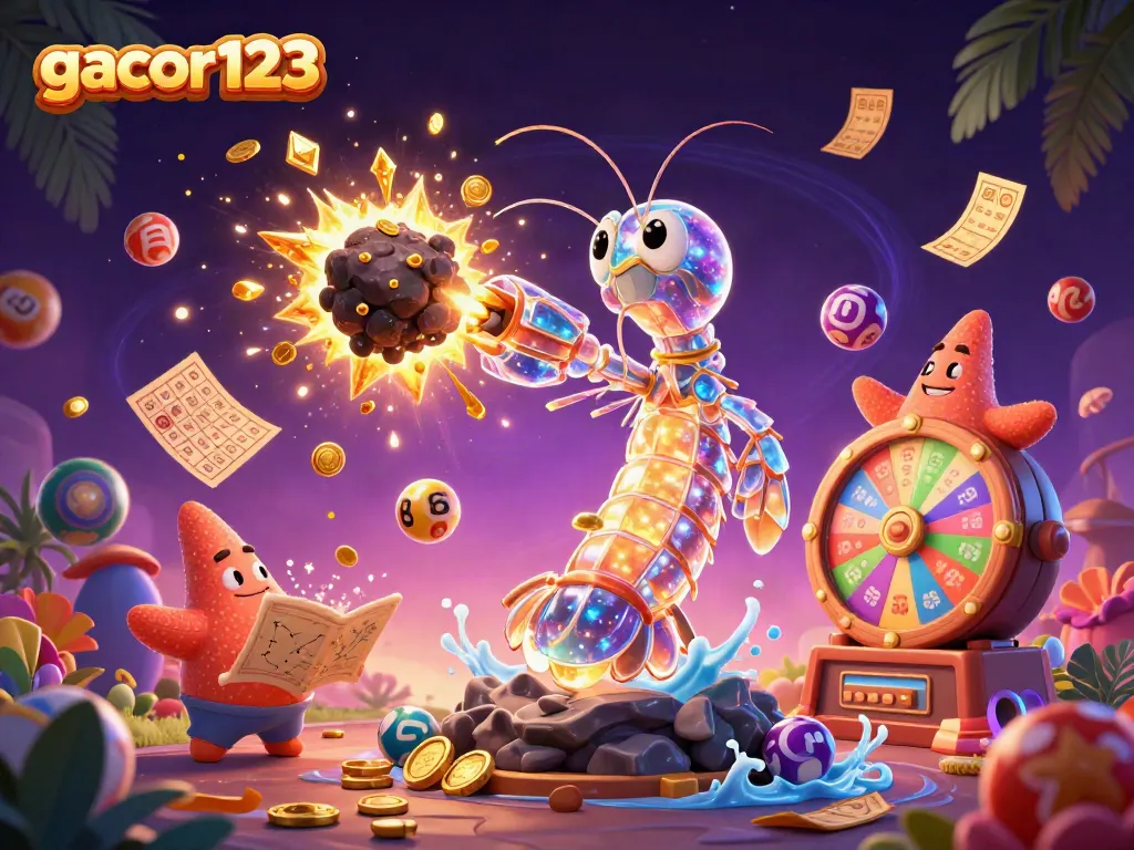 Engage in thrilling gaming adventures with gacor123, featuring dynamic lottery elements and cosmic characters.
