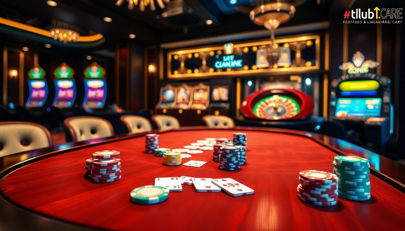 High-stakes poker action at a luxurious casino featuring hitclub.care branding.