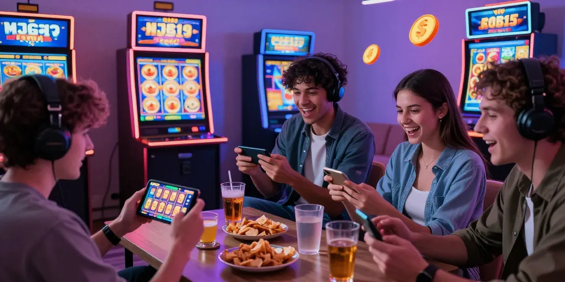 Slot gacor hari ini: pemain menikmati pengalaman bermain slot di perangkat mobile dengan suasana yang ceria.