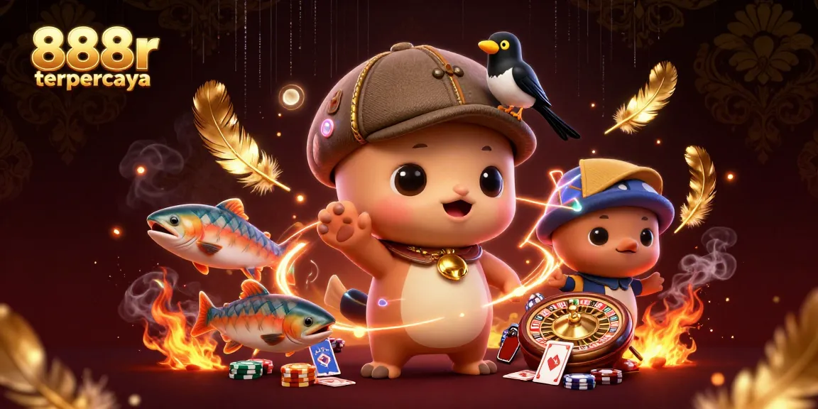 Experience immersive fun with 888r terpercaya as cartoon Nessie and friends spin the roulette wheel.