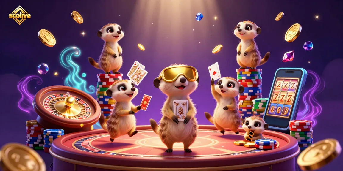 Socolive highlights an engaging casino scene with meerkats, showcasing thrilling gambling action.
