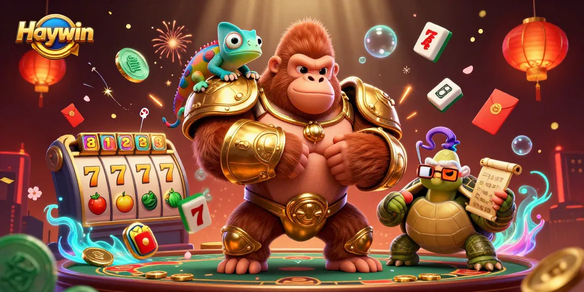 Experience thrilling casino action with Haywin's vibrant 3D illustration featuring a powerful king and his companions.