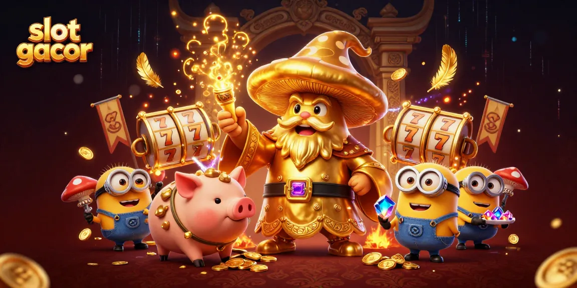 Slot gacor menghadirkan momen menarik dengan penyihir jamur emas dan pig truffle di kasino.