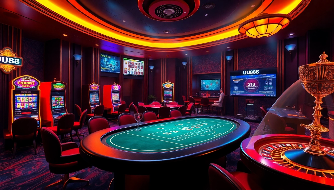 Engaged players at the UU88 casino table enjoy a thrilling gambling experience.