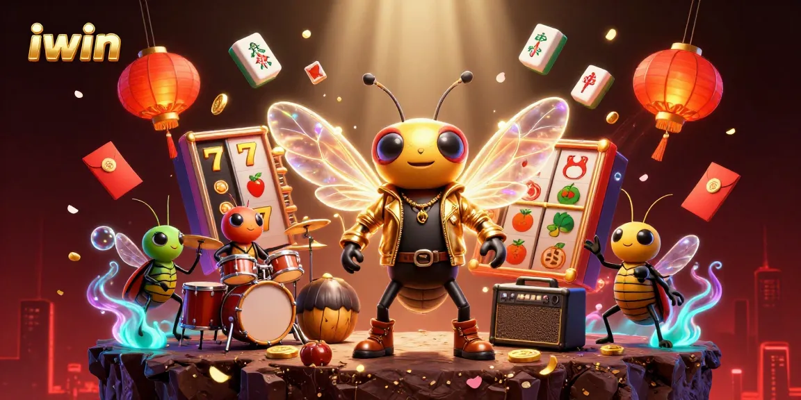 Engage with iwin's thrilling slot games featuring vibrant characters and festive casino elements.