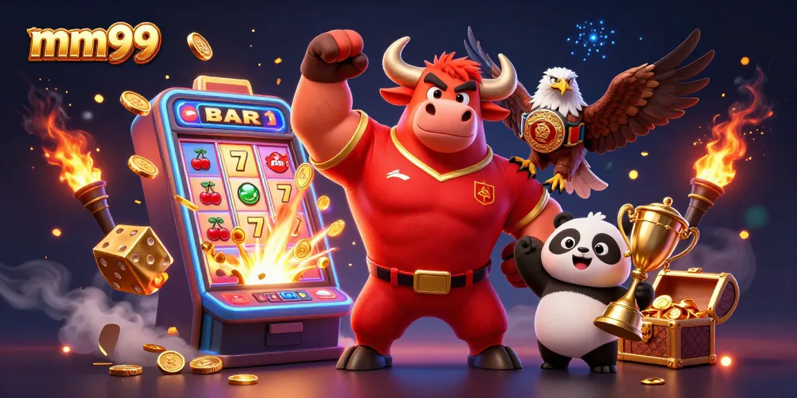 Experience thrilling gameplay at mm99, featuring vibrant characters, casino elements, and winning potential.