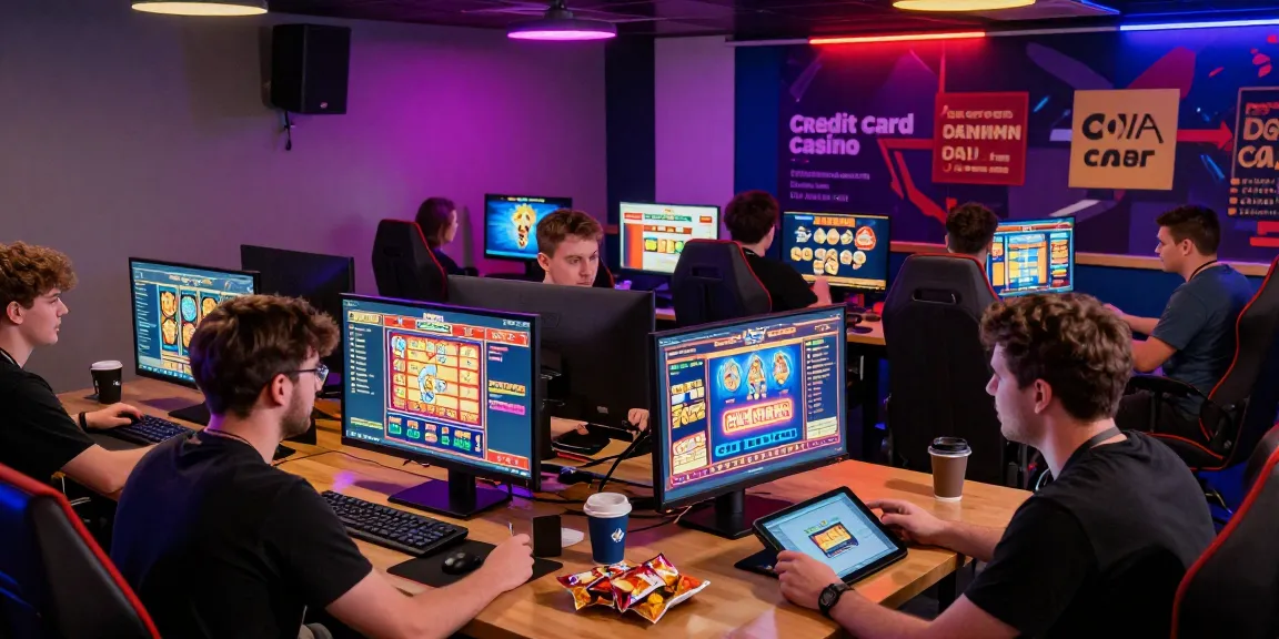 UK players enjoying credit card casinos at euf.co.uk in a vibrant gaming lounge with engaging atmosphere.