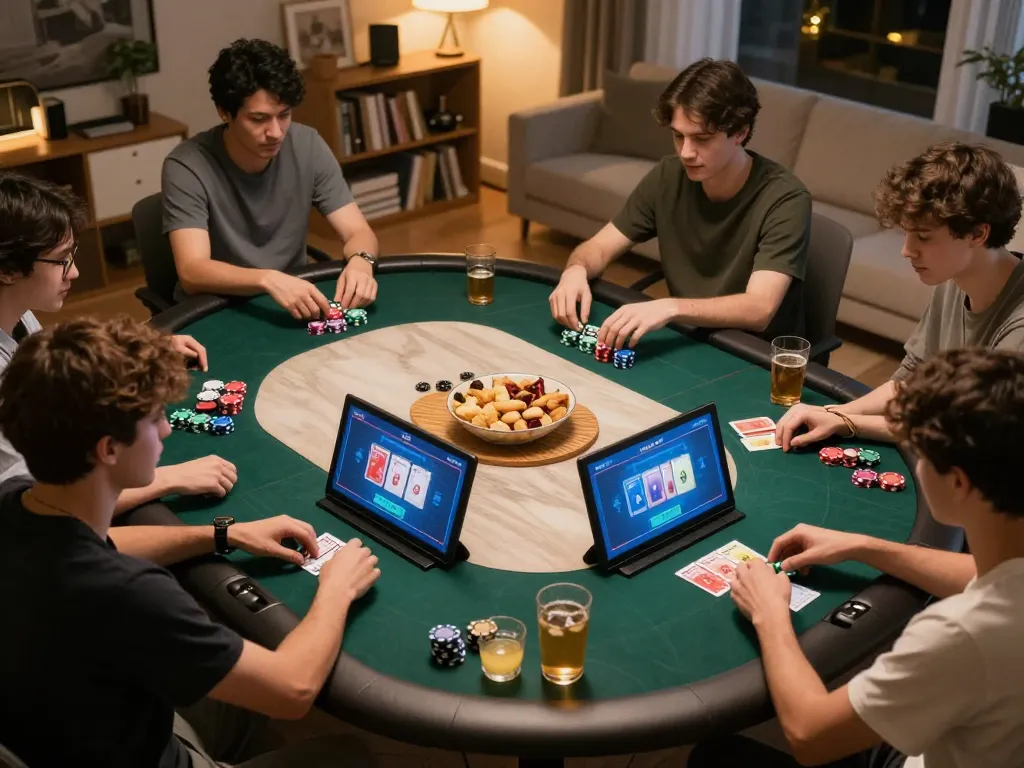 Engaging moment at 888newcasino online poker game with players connected and strategizing.