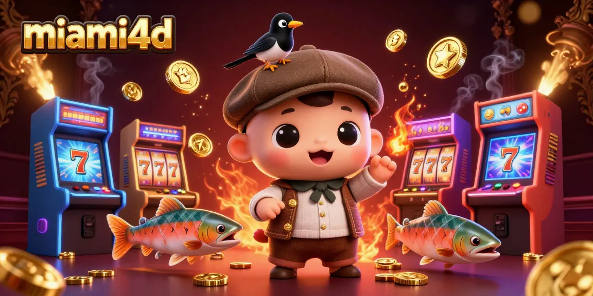 Experience winning fun at miami4d with cute characters and vibrant slot game elements.